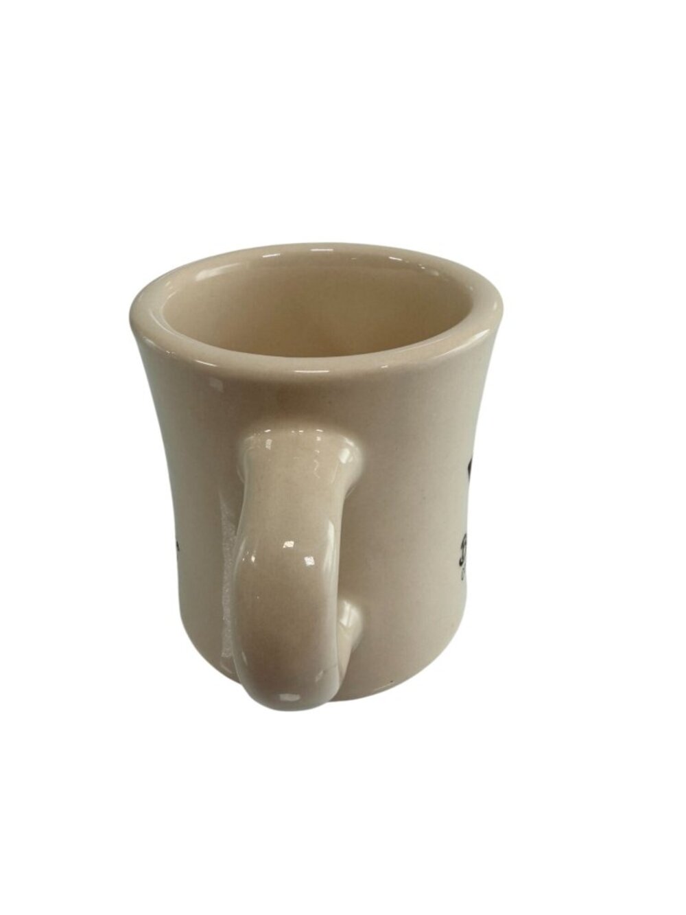 Vintage Barnies Coffee & Tea Co. Beige Ceramic Mug Logo 8oz THICK - Picture 3 of 6